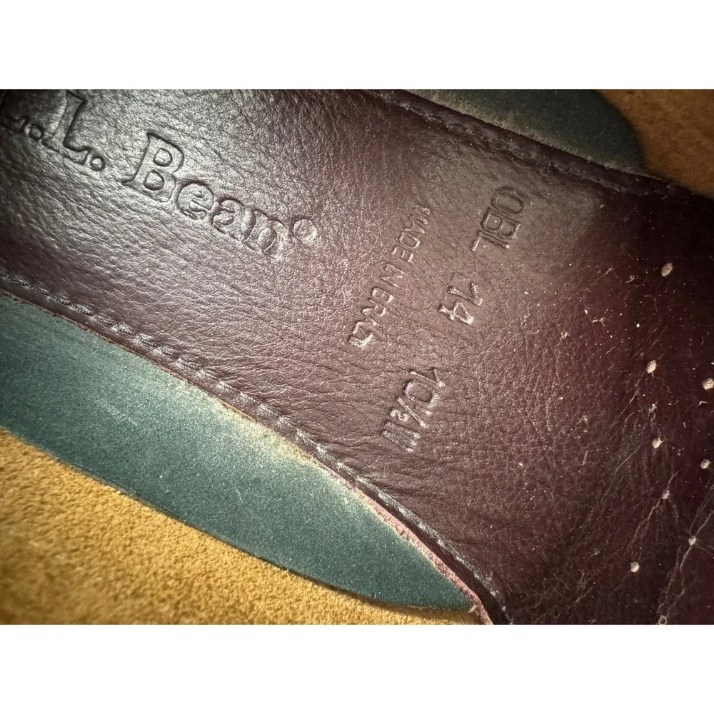 LL Bean Mens Burgundy Brown‎ Leather Kiltie Tassel Loafers 10.5W Made in Brazil